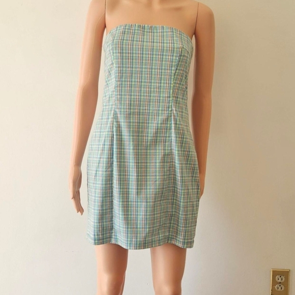 Kimchi Blue Green Strapless Sheath Dress Casual - Picture 1 of 8